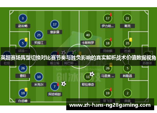 英超赛场阵型切换对比赛节奏与胜负影响的真实解析战术价值数据视角